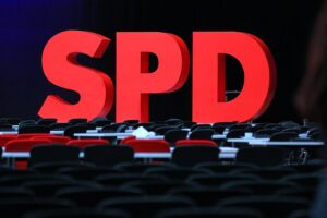 SPD-Logo, symbolisierend das Mitgliederbegehren gegen Bürgergeldreform und Forderungen nach sozialer Gerechtigkeit.