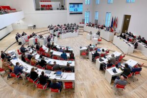 Brandenburger Landtagssitzung: Abgeordnete debattieren über Anträge zur Auflösung und Vizepräsidentin.