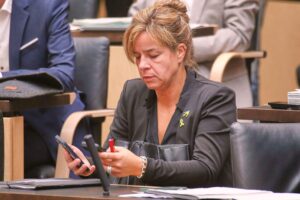 Mona Neubaur fordert stärkere Zusammenarbeit zwischen Bund und Ländern für Verteidigungsfähigkeit.
