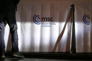 US-Außenminister Rubio beim Gespräch über euro-atlantische Sicherheit auf der Münchner Sicherheitskonferenz.