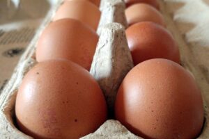 Ein Korb mit Eiern zeigt die aktuelle Nachfrage und Versorgungslage vor Ostern.