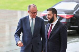 Friedrich Merz und Ahmed al-Scharaa treffen sich im Kanzleramt zu Gesprächen über Syrien.