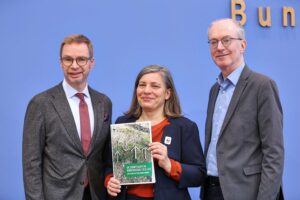 Grafik mit steigenden Diagrammen zur Zukunftsquote 2025 und relevante Finanzstrategien für Nachhaltigkeit.