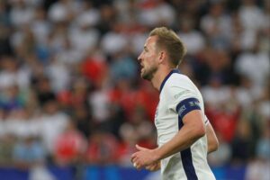 Harry Kane jubelt nach seinem entscheidenden Tor im WM-Spiel gegen die DR Kongo.