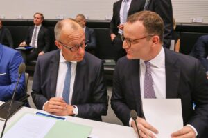 Friedrich Merz und Jens Spahn im Archivfoto: Rücktritt Spahns als Unionsfraktionschef.
