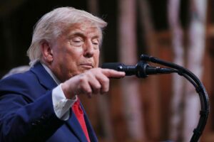 Donald Trump (Archiv) steht symbolisch; Atomabkommen USA–Saudi, gekoppelt an Saudi-Beitritt zum Abraham-Abkommen.